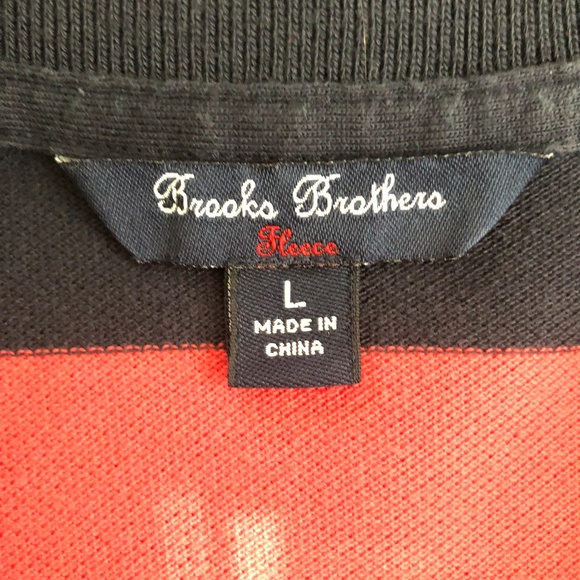 Boys Brooks Brothers Fleece Striped Polo Shirt L - Picture 4 of 4